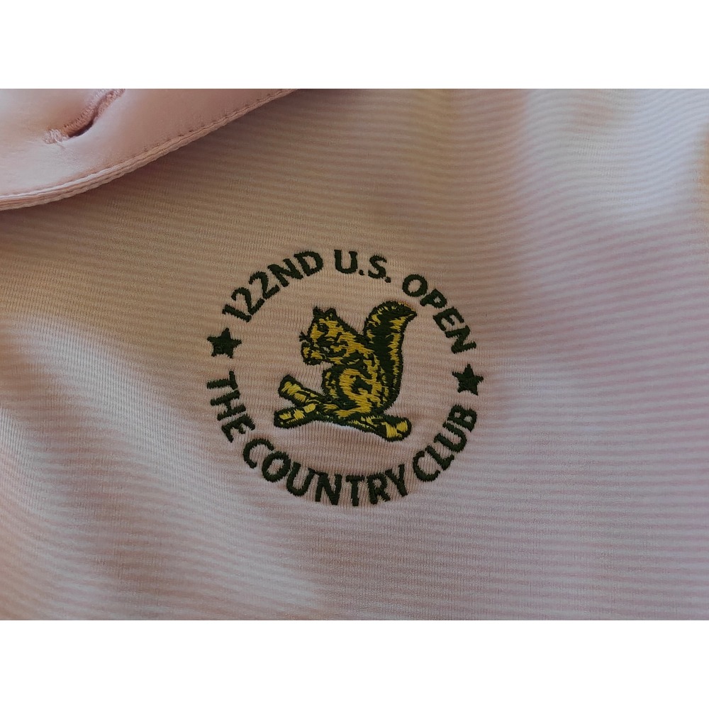 Peter Millar Mens Pink US Open The Country Club Polo Shirt ME0EK11S Large - Picture 4 of 11